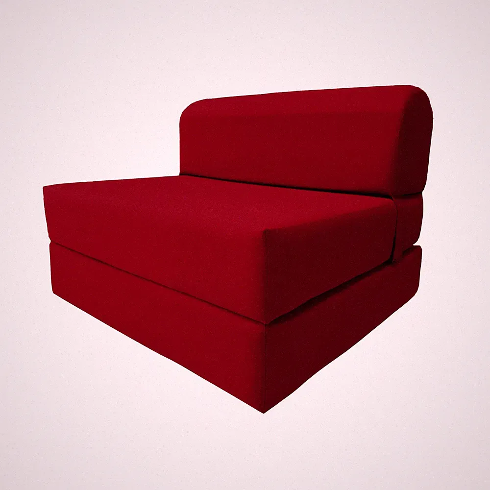 Sleeper Chair Folding Foam Beds, Portable Sofa Bed Sit Sleep 6 x 32x 70 Red