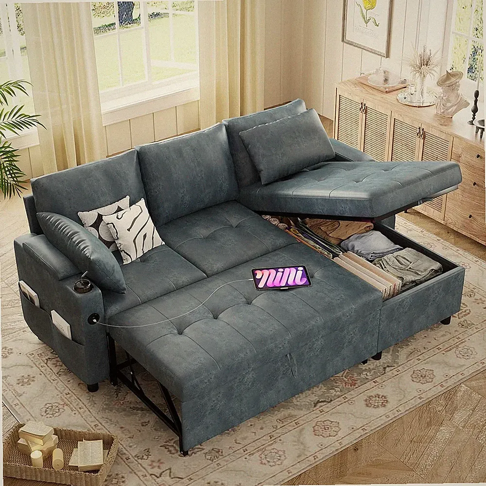 Suede Sofa Bed