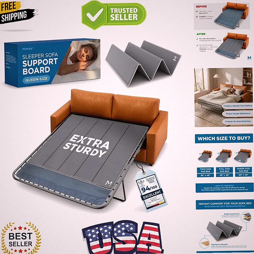 Sleeper Sofa Bed Support Board Queen 60x48 - Heavy Duty Wood
