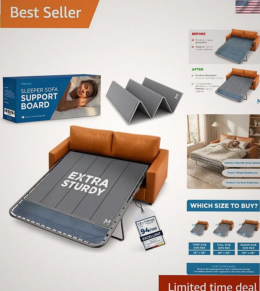 Sleeper Sofa Bed Support Board Queen 60x48 - Heavy Duty Wood | SleeperSaver C...