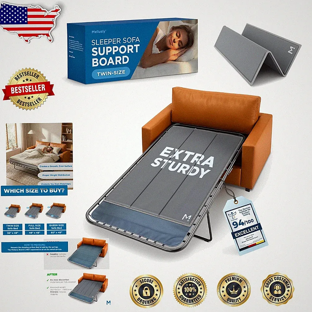 Sleeper Sofa Bed Support Twin 36x48 - Heavy Duty Wood Board | Firm Mattress,...