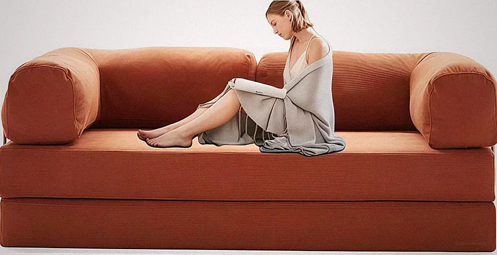 Sleeper Sofa Couch with Pullout Bed, 2 in 1 Convertible Sofa Bed, Lounge Sofa fo
