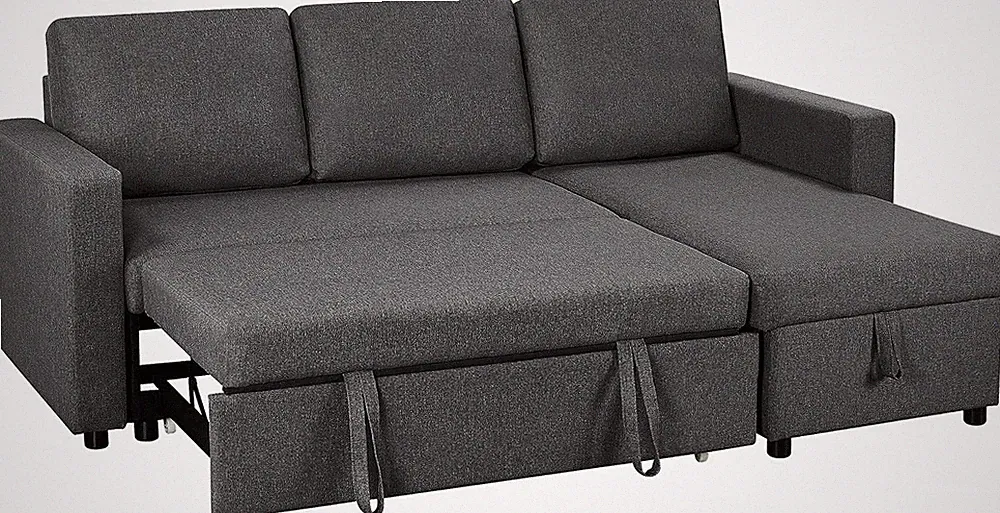 Sleeper Sofa Pull Out Sofa Bed 2 in 1 Sectional Sleeper Couches W/ Chaise