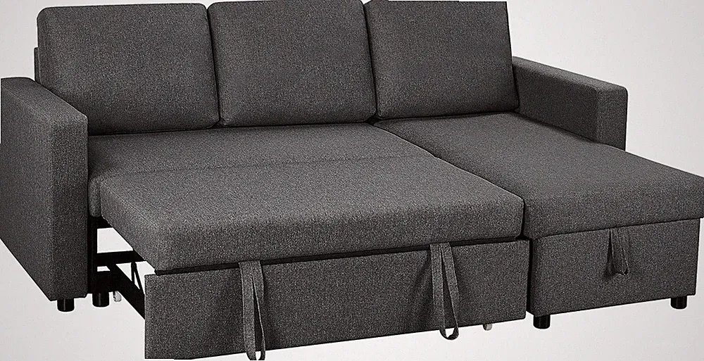 Sleeper Sofa Pull Out Sofa Bed 2 in 1 Sectional Sleeper Couches W/ Chaise