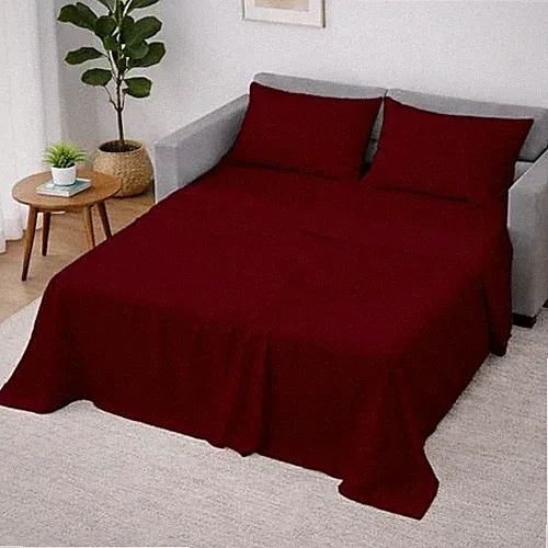 Sleeper Sofa Sheets Queen Size, 4 Piece Sleeper Sofa Queen-6" Burgundy Solid