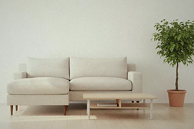 Sloan 2 Seat Reversible Beige Chaise Sectional FFE-1298