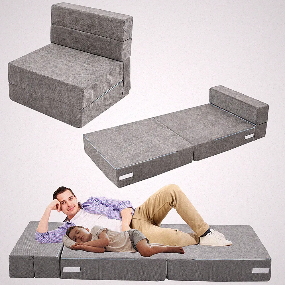 SLSY Folding Sofa Bed Floor Mattress Toddler Washable Floor Nap Mat 63x25.6x6 in