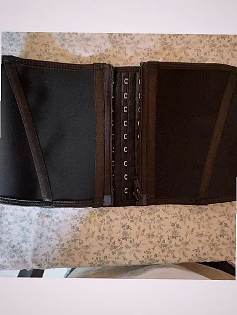 Small Black Waist Trainer with Hook Eye And Zipper Closure