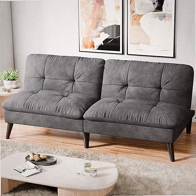 Small Futon Sofa Bed, Folding Futon Bed Sleeper Couch Recliner for Living Room