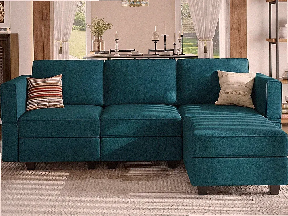 Small Sectional Sofa Modular L Shaped Couch 3 Seater Sectional Couch Convertible