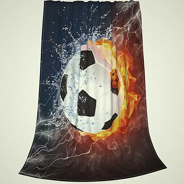 Soccer Ball Blankets for Football Lover Gift,Super Soft Men Flannel Throw Bla...