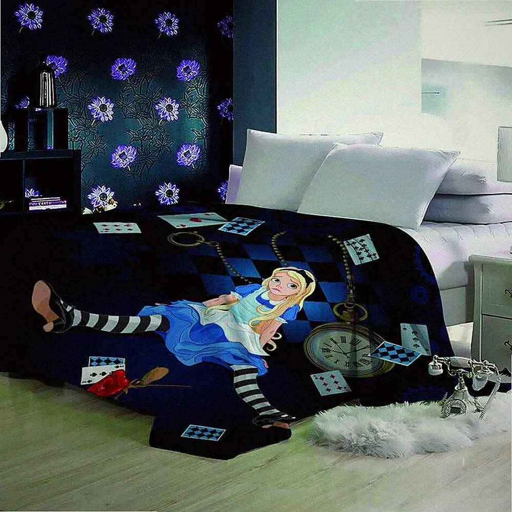 Sock Illusion Pause Blue Skirt 3D Warm Plush Fleece Blanket Picnic Sofa Couch
