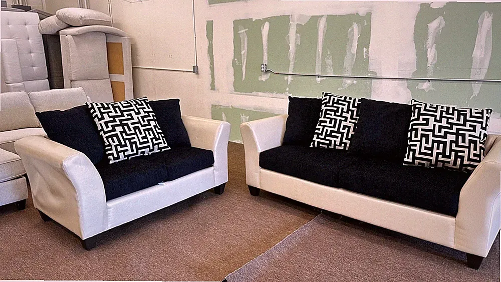 Sofa and loveseat set open box