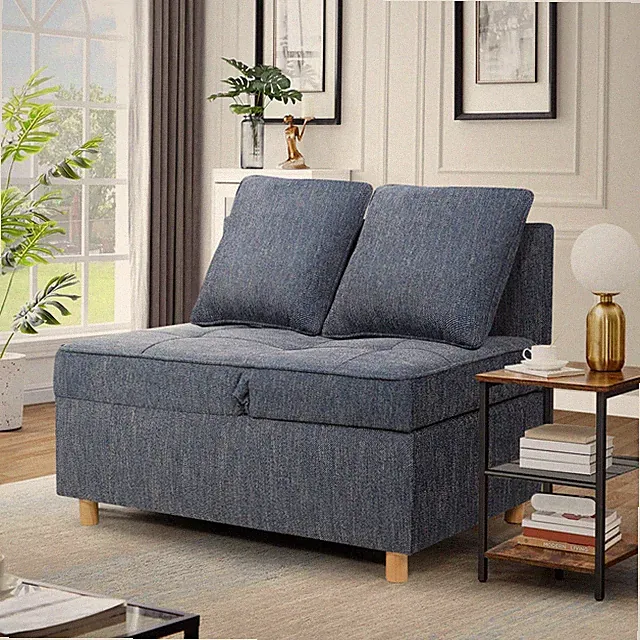 Sofa Bed 4-in-1 Convertible Sleeper Couch with 5 Adjustable Backrests & 2 Pillow