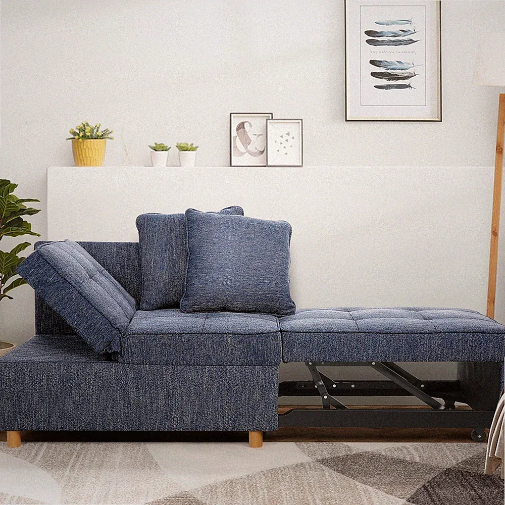 Sofa Bed Chair 4-in-1 Convertible Chair Lounger Sleeper Chair Single Recliner