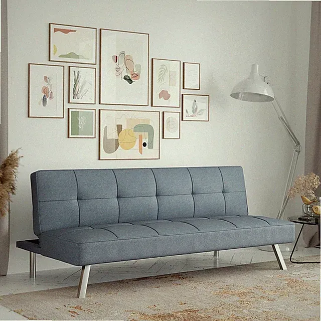 Sofa Bed Chelsea Modern Light Gray Fabric multi-functional for Living Room Sofa