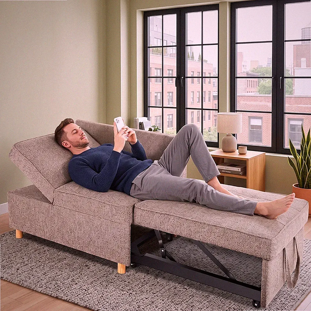 Sofa Bed Convertible 4-in-1 Chair Bed Foldable LoveSeat Sofa for Small Space New