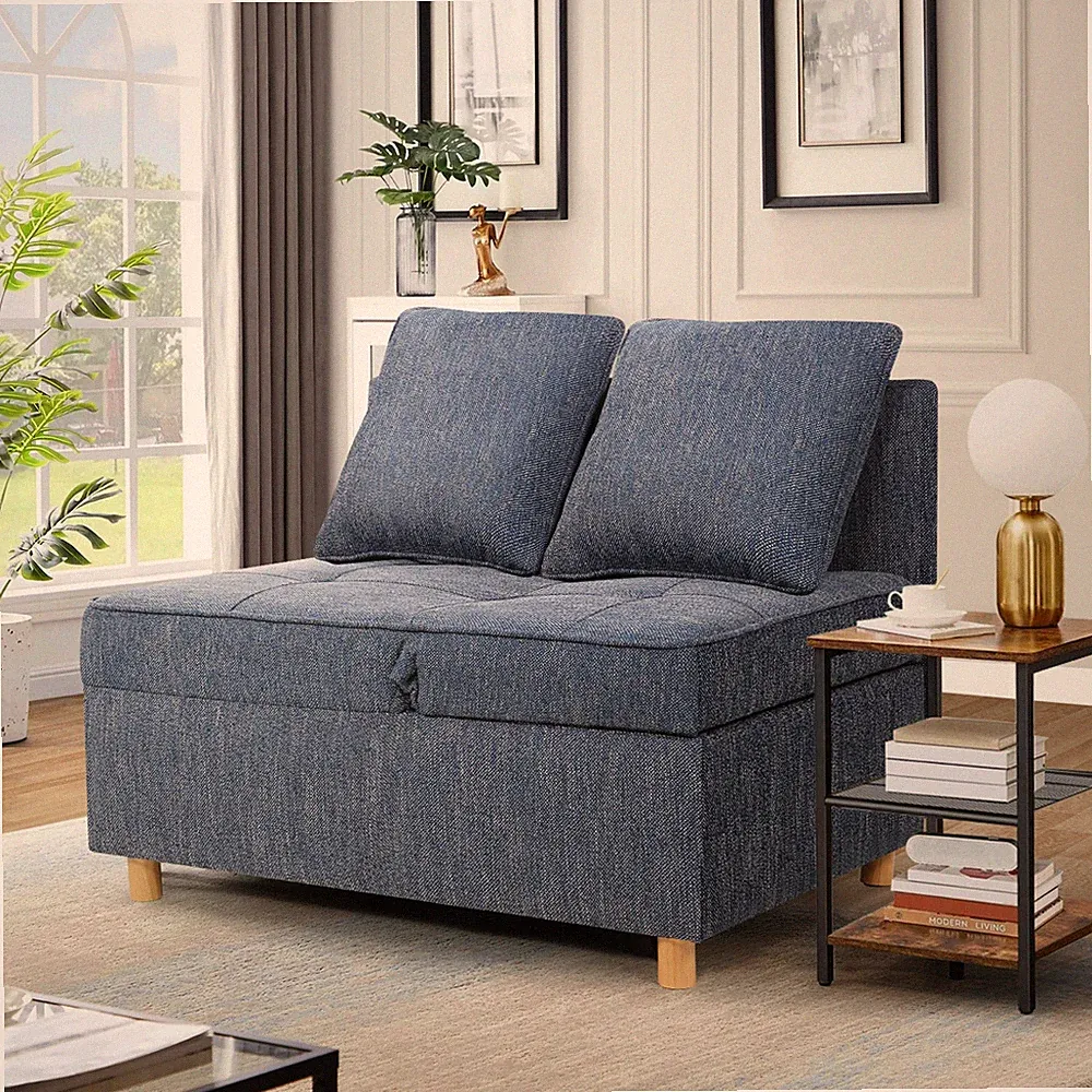 Sofa Bed Folding Ottoman Sofa Bed Chair 4-in-1 Sleeper Sofa Adjustable Backrest