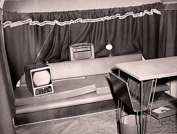 Sofa bed into mini van used by Italian politician founder People's- Old Photo