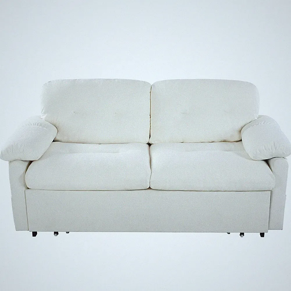 Sofa Bed Queen Size - 3-in-1 Convertible Pull-Out Sleeper w/ Cushions & Storage