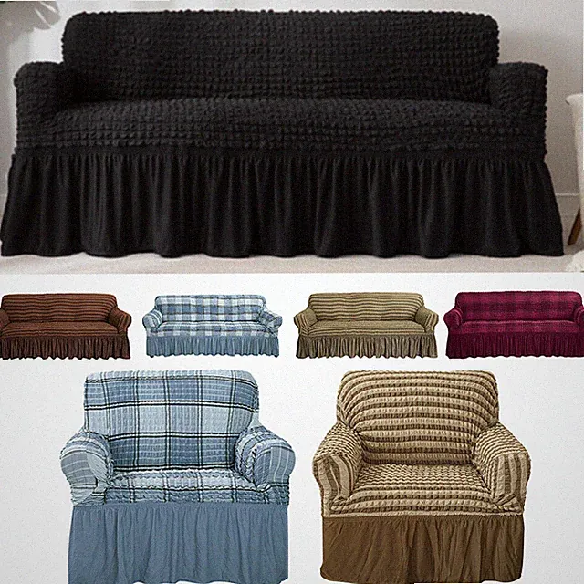 Sofa Couch Covers 1/2/3/4 Seat 3D Bubble Lattice Non Slip Slipcover Protector