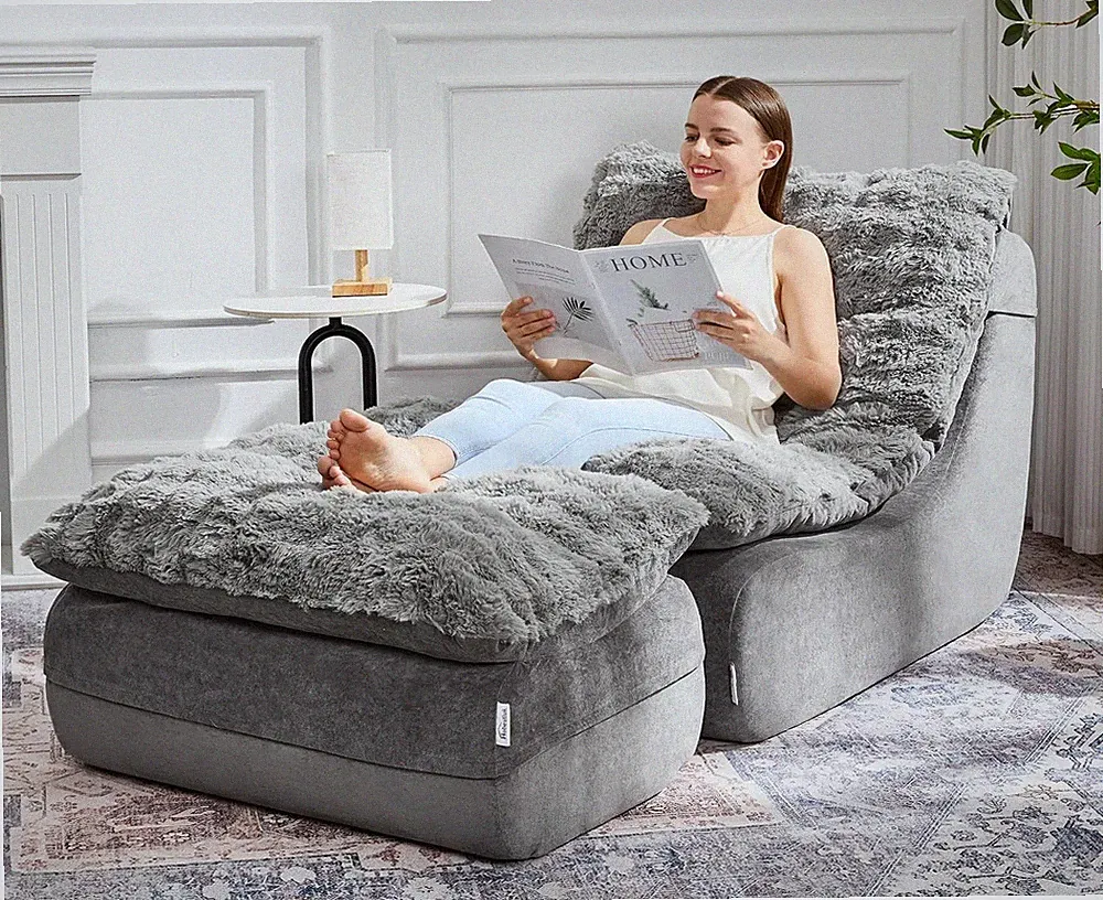 Sofa Couch Foam Sofa Small Spaces Comfy Sofas W/ footrest Couch Recliner Small