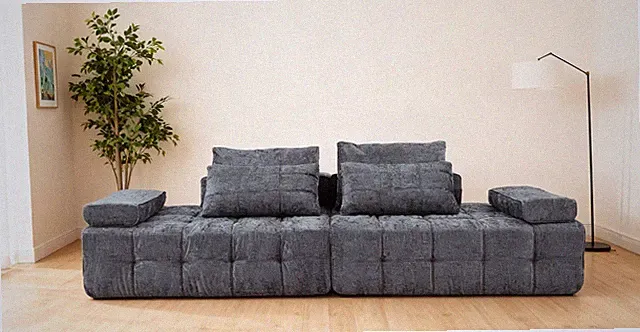 Sofa Couch for Living Room, Modern Loveseat Sofa with Extra Deep Seats, Comfy A