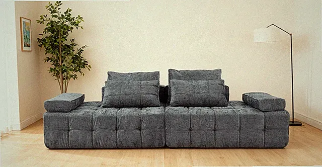 Sofa Couch for Living Room, Modern Loveseat Sofa with Extra Deep Seats, Comfy
