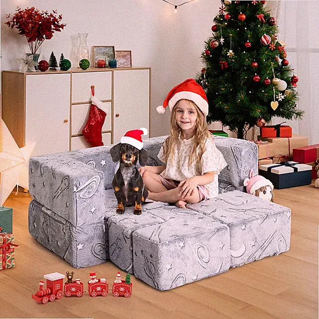 Sofa Couch, Modular Play Couch for Playing, Creativing, Sleeping, Convertible...