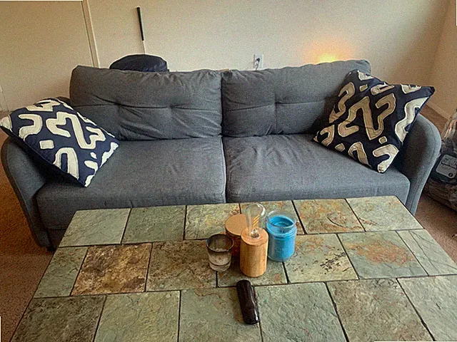 sofa, couch, sectional, grey medium size couch cotton blend