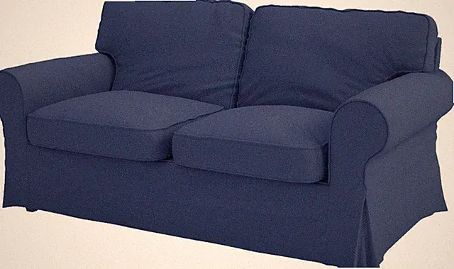 Sofa Cover Custom Made for Ikea Ektorp Loveseat Slipcover Replacement Deep Blue