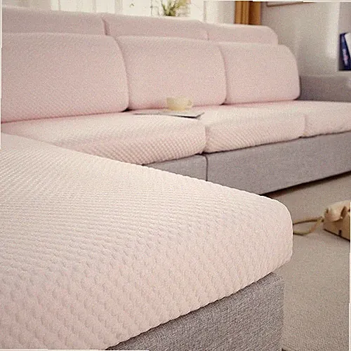 Sofa Cover High Elastic Chaise Longue Sofa Slipcover 1/2/3/4 Seater Living Room