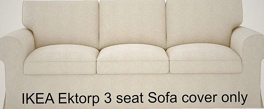 Sofa Cover Replacement for IKEA Ektorp 3 Seat Only Cream Color Factory Sealed!