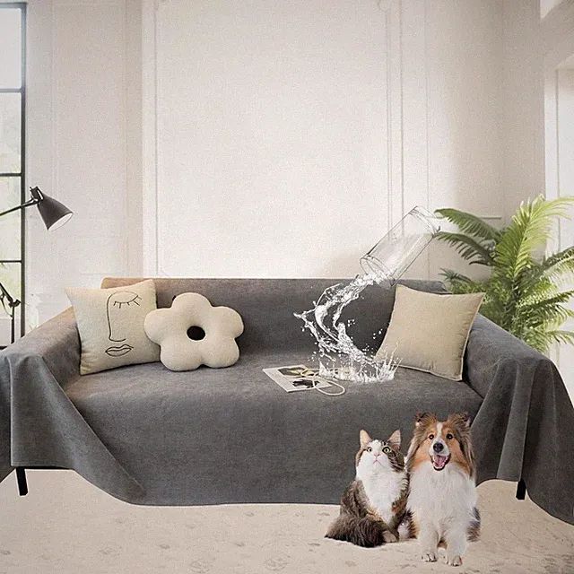 Sofa Cover Sectional Couch Covers Chenille Ultra Soft Sofa Slipcover Anti-Slip