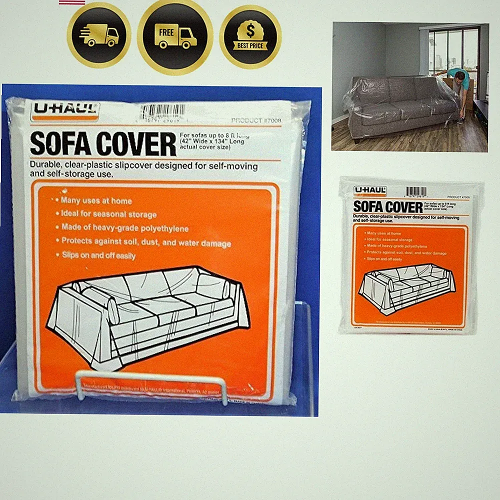 Sofa Cover Water Resistant Couch Protector Plastic Sheet 134x42 Inches