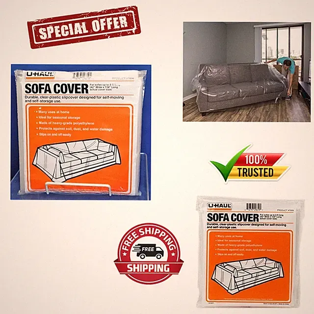 Sofa Cover Water Resistant Couch Protector Plastic Sheet 134x42 Inches