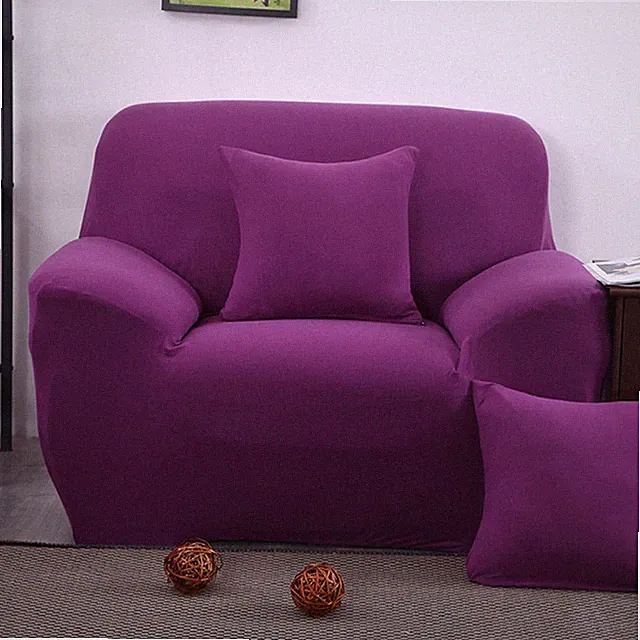 Sofa Covers 1/2/3/4 Seater Slipcovers Solid Stretch Couch Furniture Protector