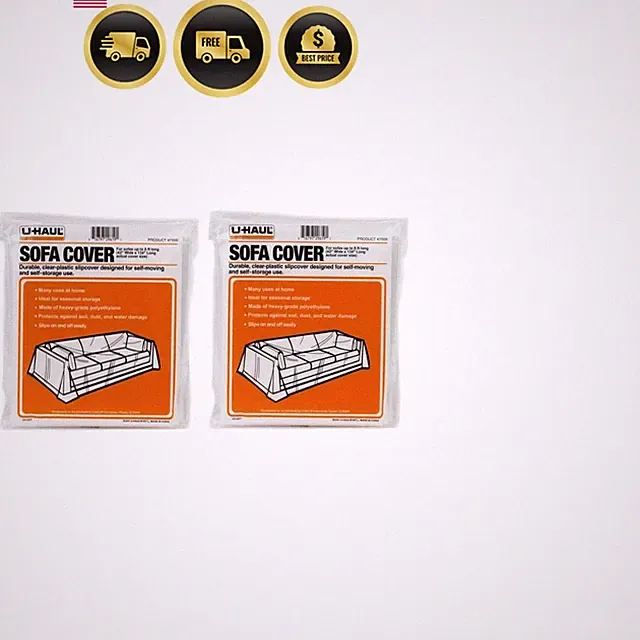 Sofa Covers 2 Pack Water Resistant Plastic Moving Storage Couch Protectors