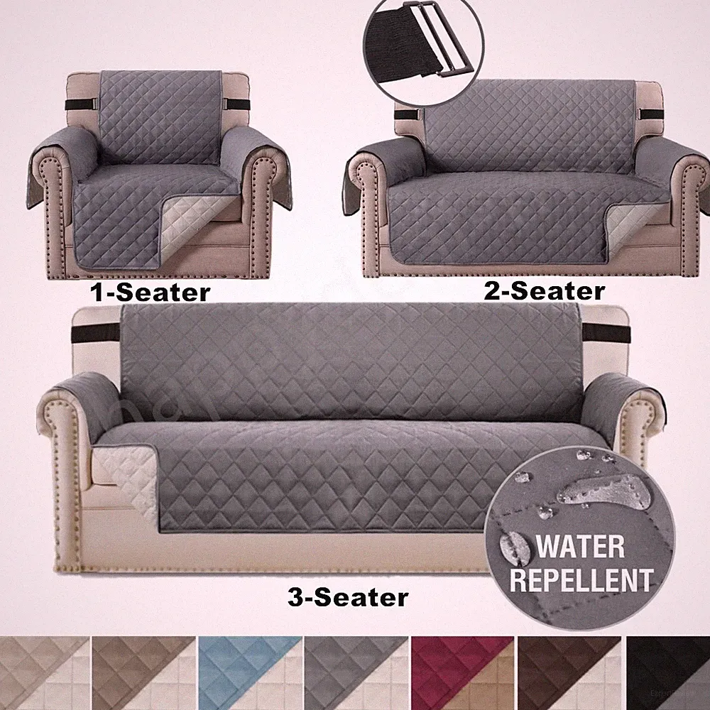 Sofa Covers Quilted Throw Washable Anti Slip Cover Couch Furniture Protector Pet