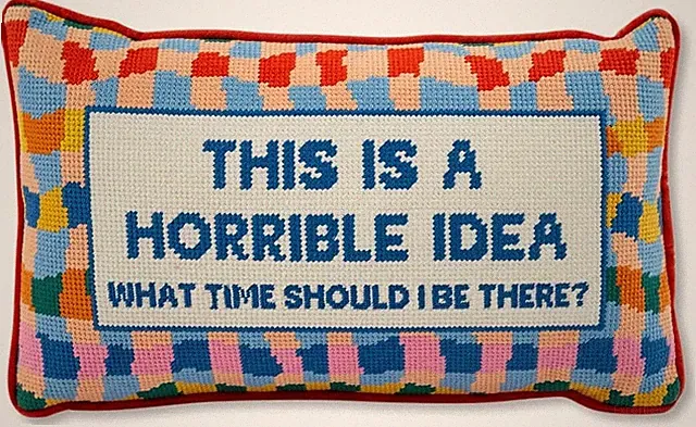 Sofa - Eclectic Home Decor, Couch, Chair, Needlepoint Decorative Throw Pillow