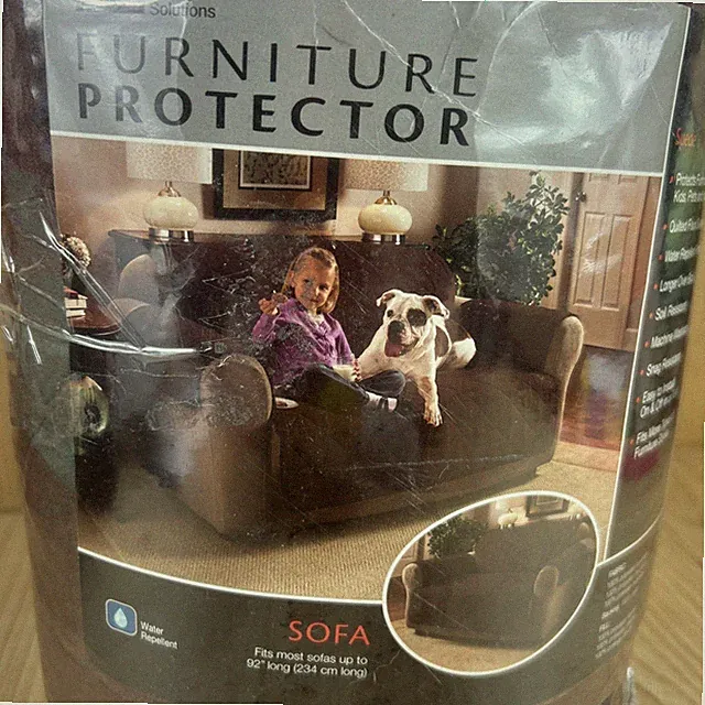 Sofa Furniture Protector Chocolate Brown Quilted Faux Suede 110x75.5”