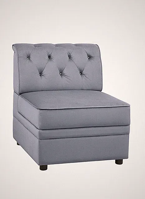 Sofa, Gray Velvet