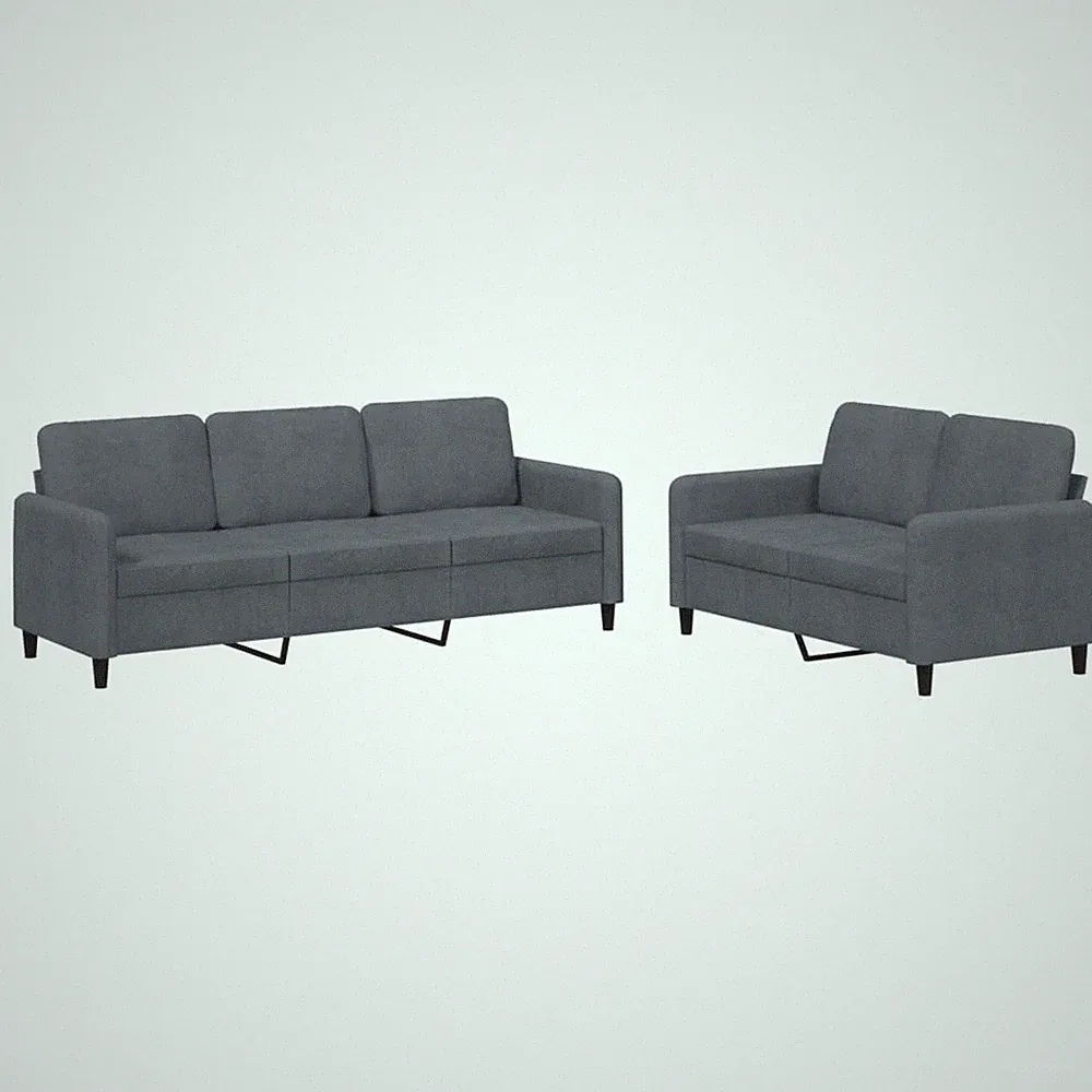 Sofa Set Accent Couch Sectional Sofa for Living Room 2 Piece Velvet vidaXL