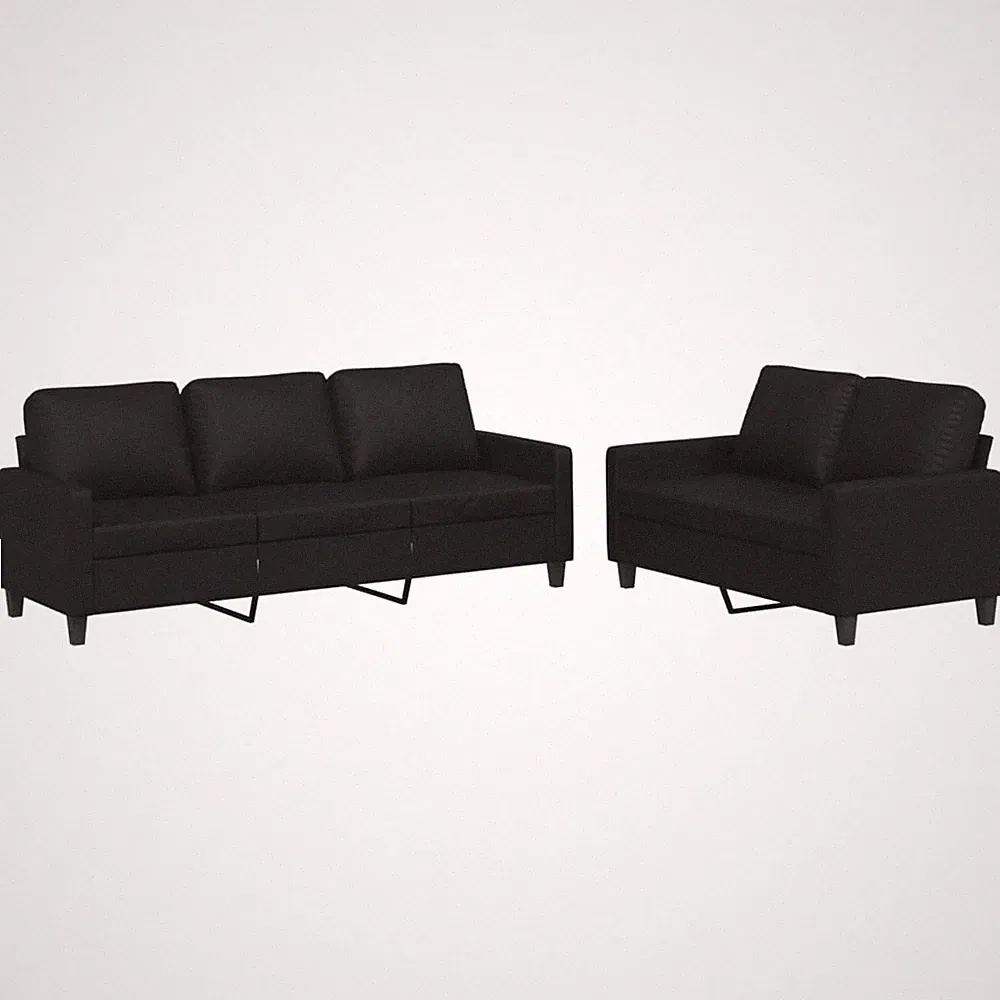 Sofa Set with Cushions Sectional Sofa for Living Room Faux Leather vidaXL