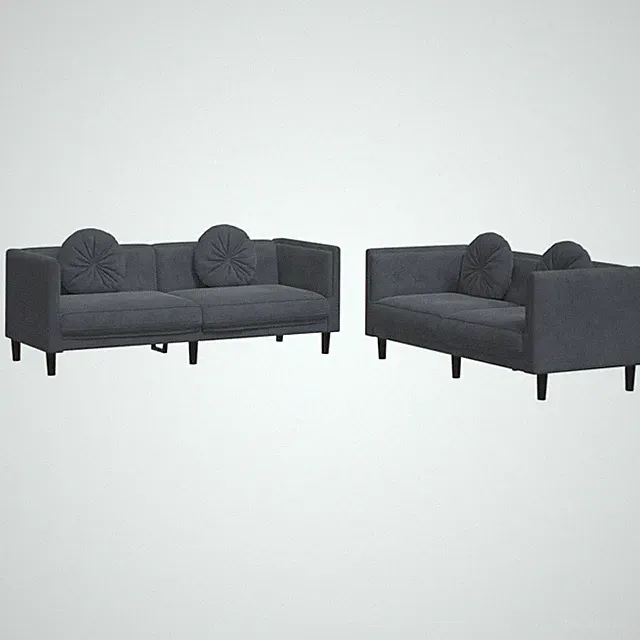 Sofa Set with Pillows Accent Upholstered Settee Living Room Velvet vidaXL