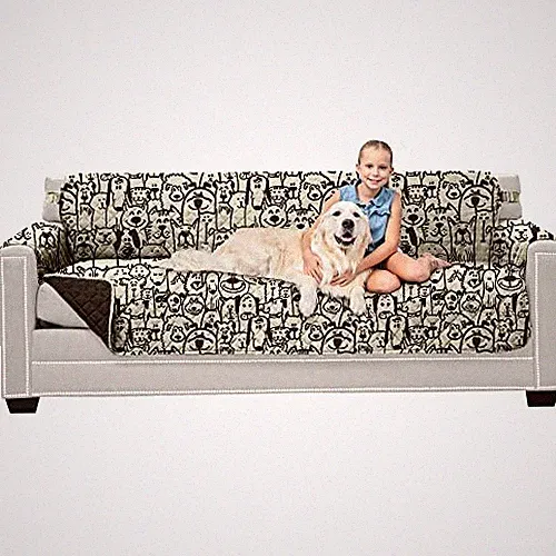 Sofa Shield Patented Couch Cover, Large Furniture Protector with Straps