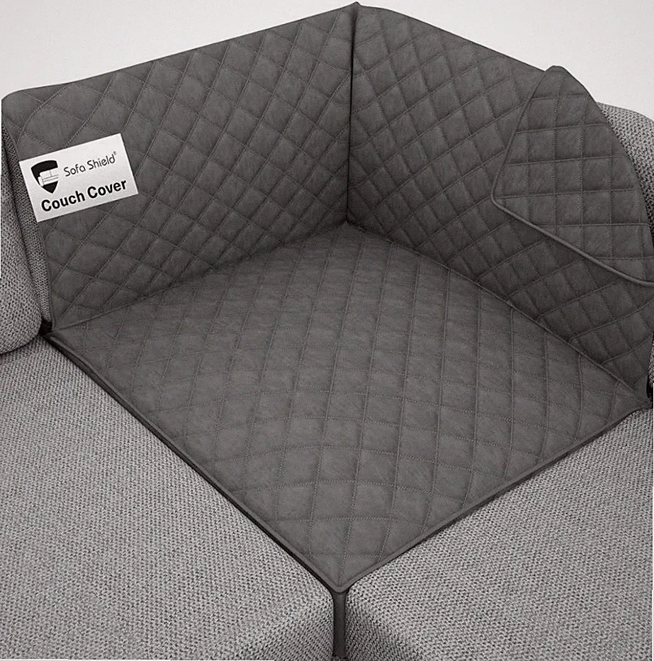 Sofa Shield Reversible Sectional Couch Cover 30x30" Tear & Stain Resistant Gray