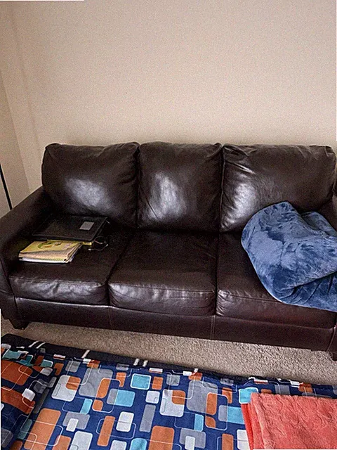 Sofa Sleeper Sectional Chaise Lounge Faux Leather, Convertible Futon Couch