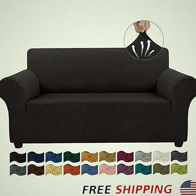 Sofa Slipcover Protector Jacquard Fabric Durable Stretch Soft Anti-Wrinkle Cover