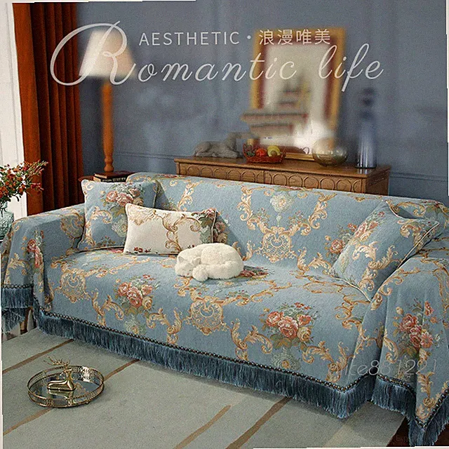 Sofa Towel Couch Cover 1/2/3/4 Seater Tassels Chenille Sectional Slipcover Throw